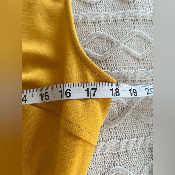 Tommy Hilfiger Rich Yellow Belted Mid Length Dress Women’s size 10 - Picture 13 of 16